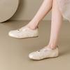 Ballet style white shoes women's popular new streamer style cool versatile single shoes