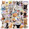 50/100Pcs No Repeat Fun Cat Emoji Stickers Thick Waterproof DIY for Suitcase Phone Helmet Desk Stationery Box Skate Laptop Decal