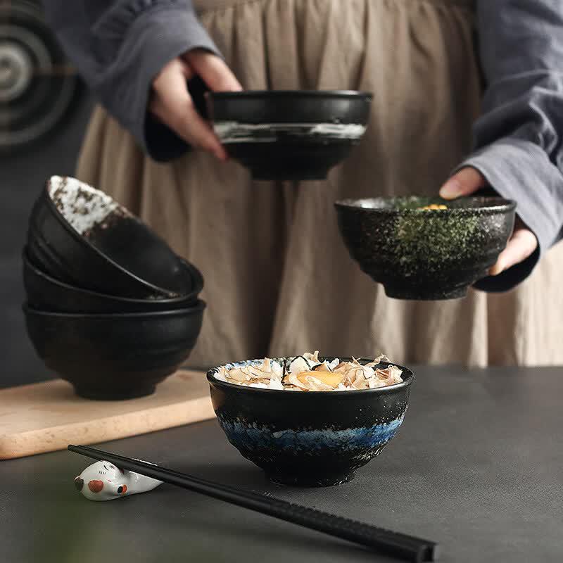 Chang Baosen Japanese Ceramic Rice Bowls (Set of 5)