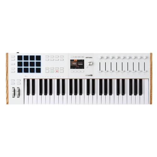 Arturia KeyLab Mk3 Keyboard Controller, 49 Keys, Velocity & Aftertouch, Pad Function, Full-Color Display, White