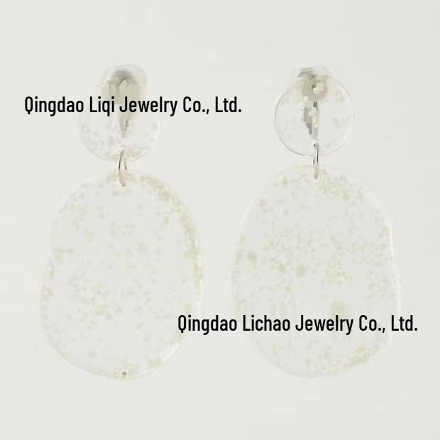 Snowflake Resin Dangle Earrings