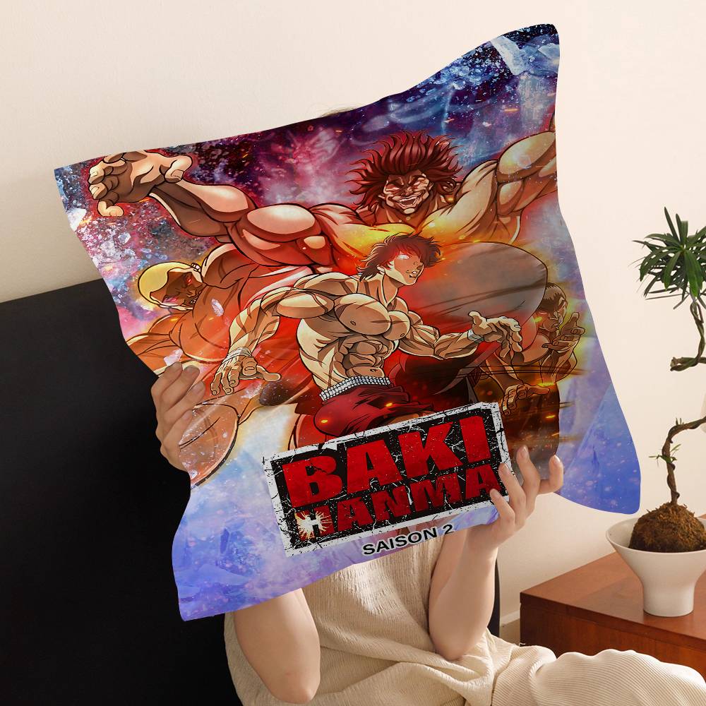Anime B-Baki The G-Grappler Pillow Cover Sofa Cushion Cover Home Room Decoration Children Gift