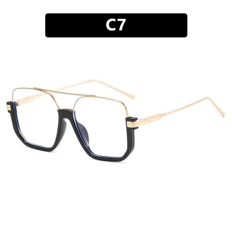 2023 Korean Style Retro Large Frame Double Bridge UV Protection Sunglasses for Driving.