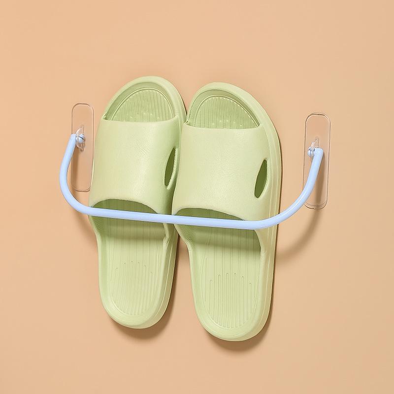 No-Drill Wall-Mounted Bathroom Shoe and Slipper Rack светло-синий