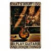 Vintage Metal Poster Guitar Wall Art Bar Garage Decor
