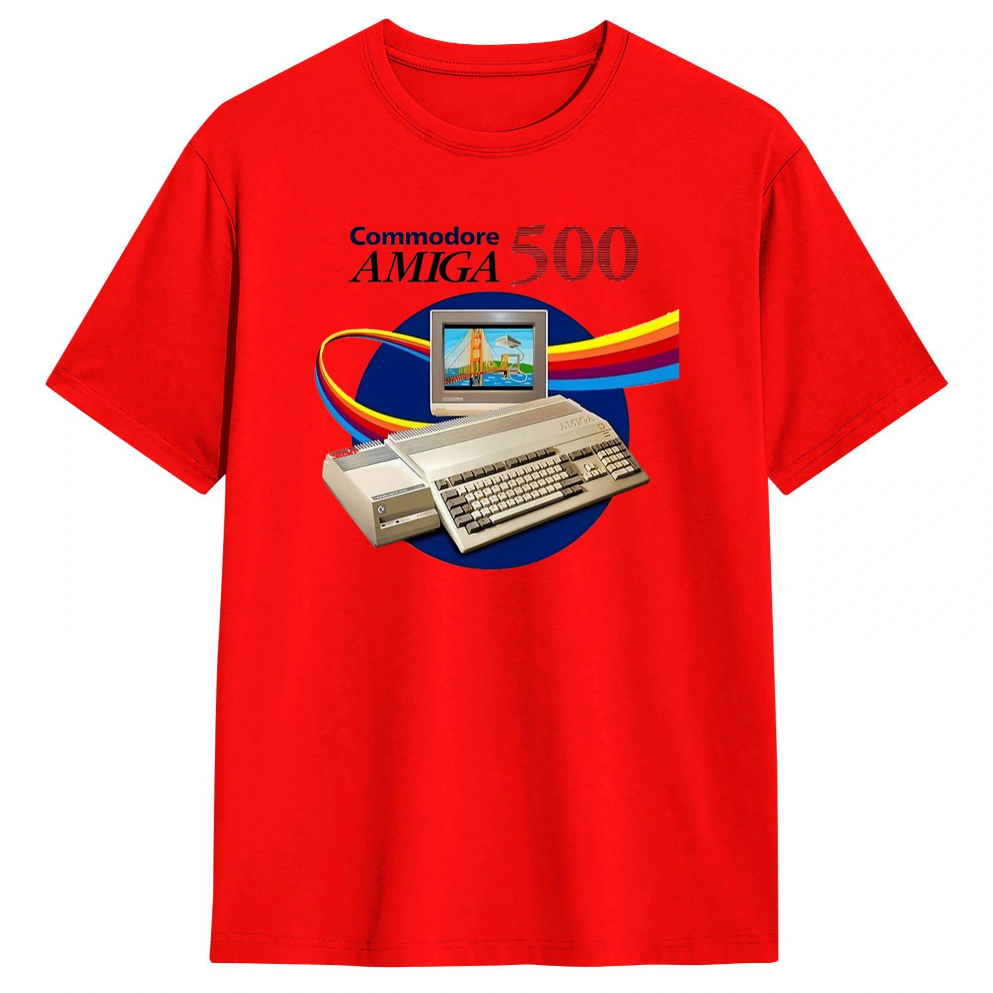 

Harajuku TShirt Commodore Amiga 500 100 Cotton T Shirts Hip Hop Tshirt for Man Summer Y2K Basic Design Short Sleeve Tees S