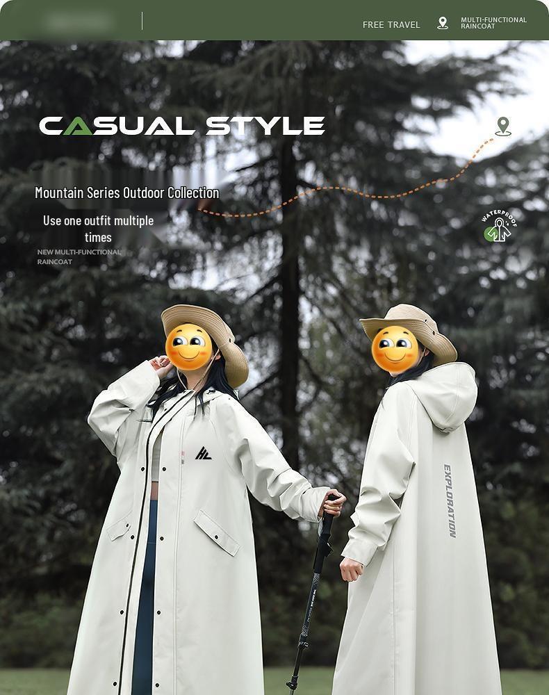 Extra Long Rainproof Motorcycle & Electric Bicycle Poncho - Stormproof One-Piece Overcoat