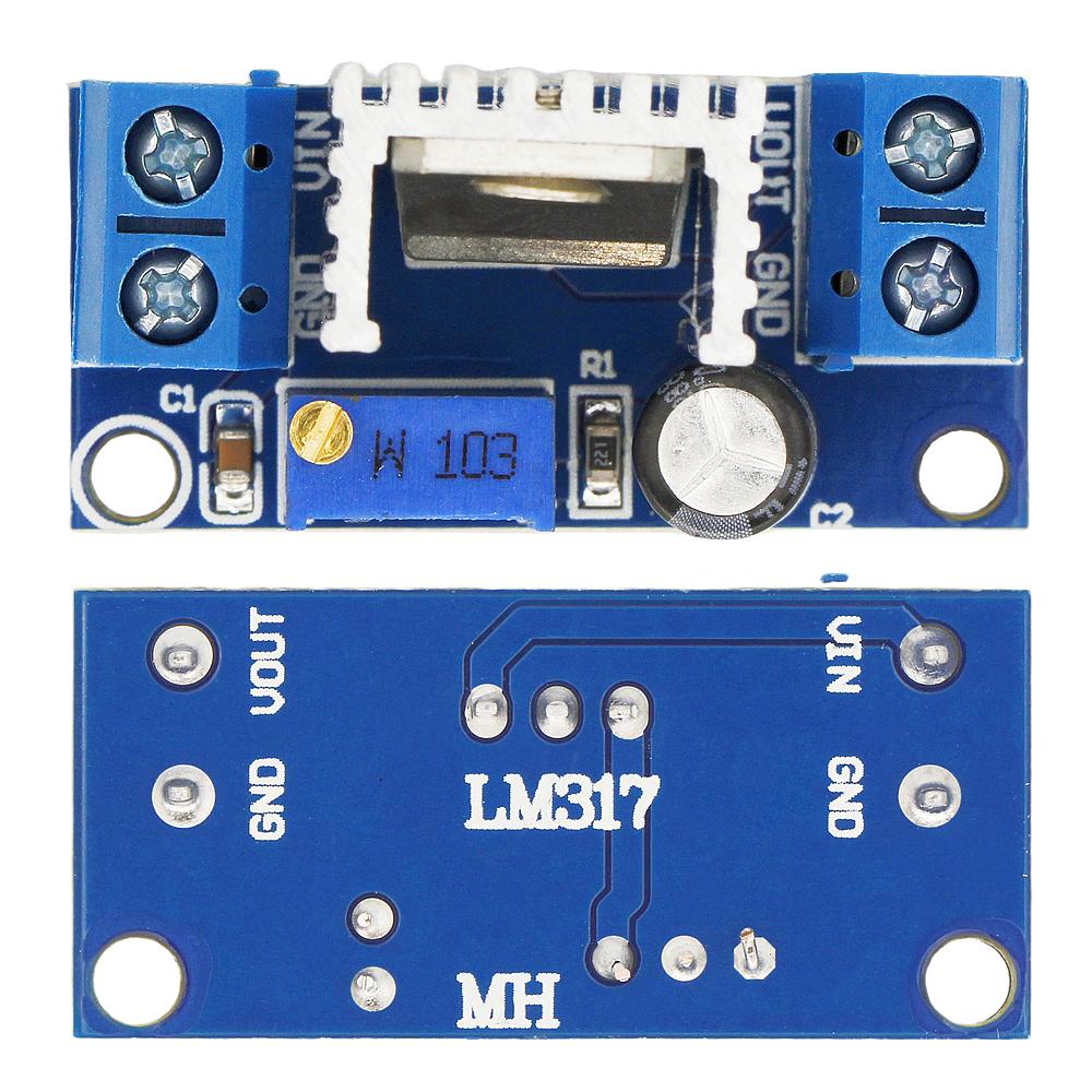 LM317 Adjustable Voltage Regulator Power Supply DC-DC Converter 4.2-40 V Buck Step Down Circuit Board Module Linear Regulator