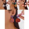 Halloween Bat Pumpkin Ghost Acrylic Earrings With Asymmetrical Animal Design For Festive Wear