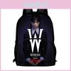 Wednesday Addams Print Backpack With Large Capacity Oxford Fabric School Bag For Teens