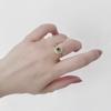 Retro Light Luxury Hand-held Flower Olive Green Brushed Wrap Ring Fashionable and Versatile Temperament