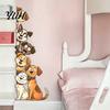 Cartoon Cat or Dog Wall Art Cute Cats/Dogs Stickers, Waterproof PVC Decals, Peel And Durable Outdoor Window Decals Stick Decorative Murals for Nursery