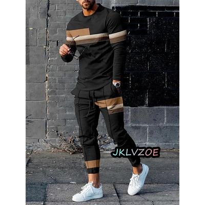 Eşofman Takımları Pantolonlar Erkek 2 Parça Takımlar Bahar Erkek Giyim Sokak Giyim Uzun Kollu Tişört Pantolon Takımlar Eşofman Altı Jogging Kıyafetleri
