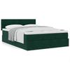 Ottoman Bed with Mattress Dark Green 140x190 Cm Velvet