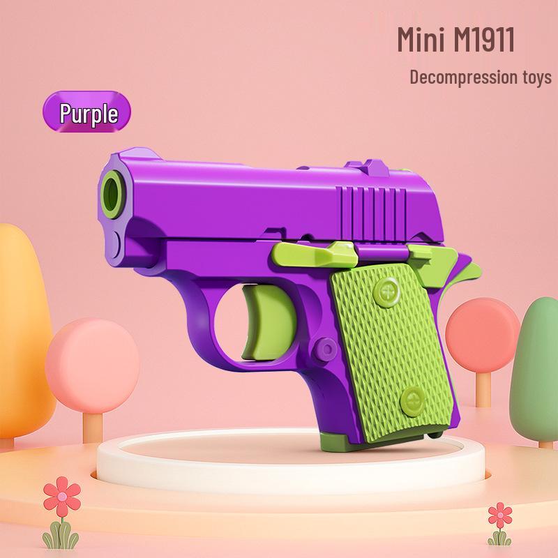 Desert Eagle Style 3D Wooden Fish Decompression Toy Gun