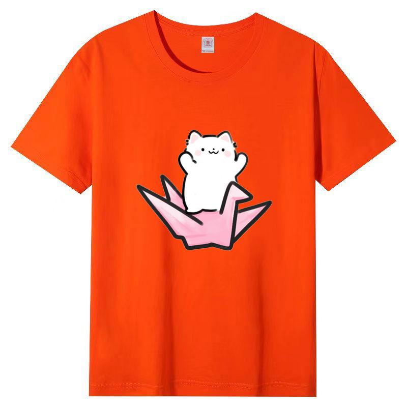 Dámské léto Populární tričko s krátkým rukávem Bavlna Prodyšné Volný top Potištěné tričko Ležérní