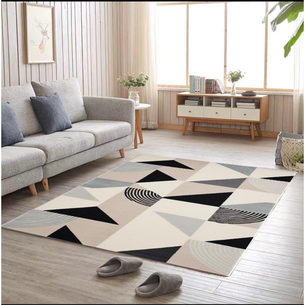 Minimalist Printed Area Rug – Simple Atmosphere Living Room Carpet for Bedroom & Kitchen, Entrance Bedside Floor Mat