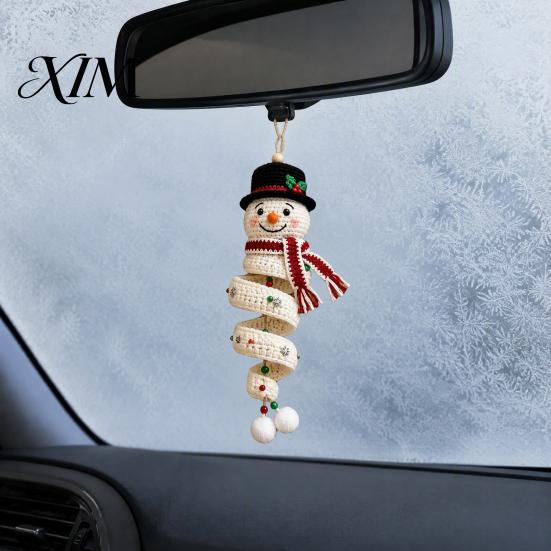 Crochet Supplies for Beginners Doll Spiral Ornament DIY Kit, Holiday Craft Set with Christmas Kit Soft Yarn, Beads, Tree Hanging Window Wall