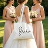 Bridal Canvas Zipper Tote Bag - Perfect for Honeymoon, Bachelorette Party, Bridesmaid Gift