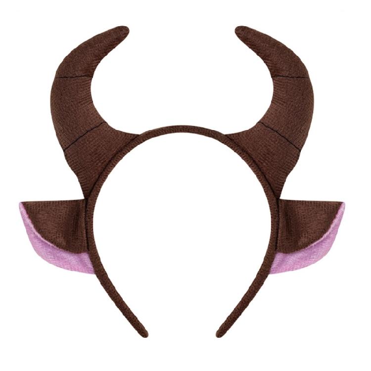 Practical Cartoon Cow Horn Headband with Soft Plush Suitable for Various Ages and Head Sizes Kids Teen Accessories