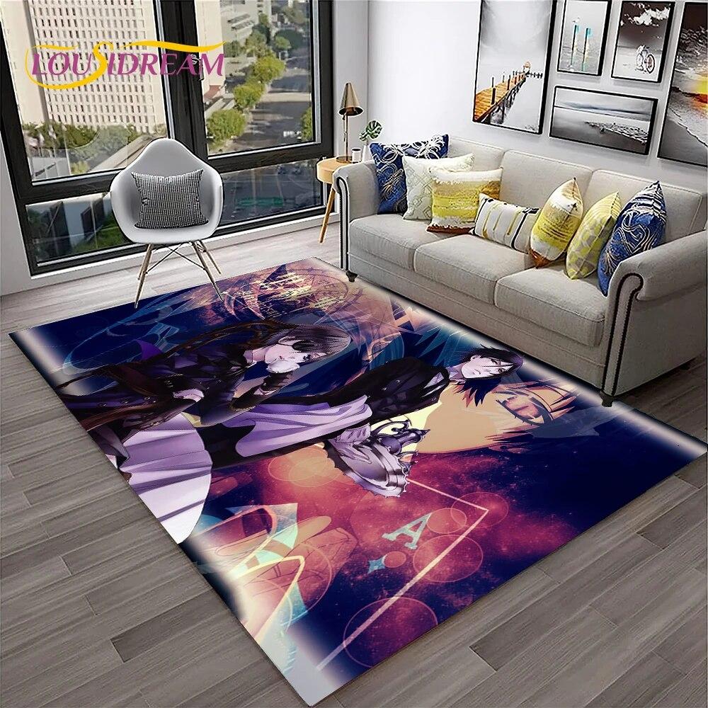 Cartoon Black Butler Anime 3D Carpet Rug for Home Living Room Bedroom Sofa Doormat Decor,kids Play Area Rug Non-slip Floor Mat