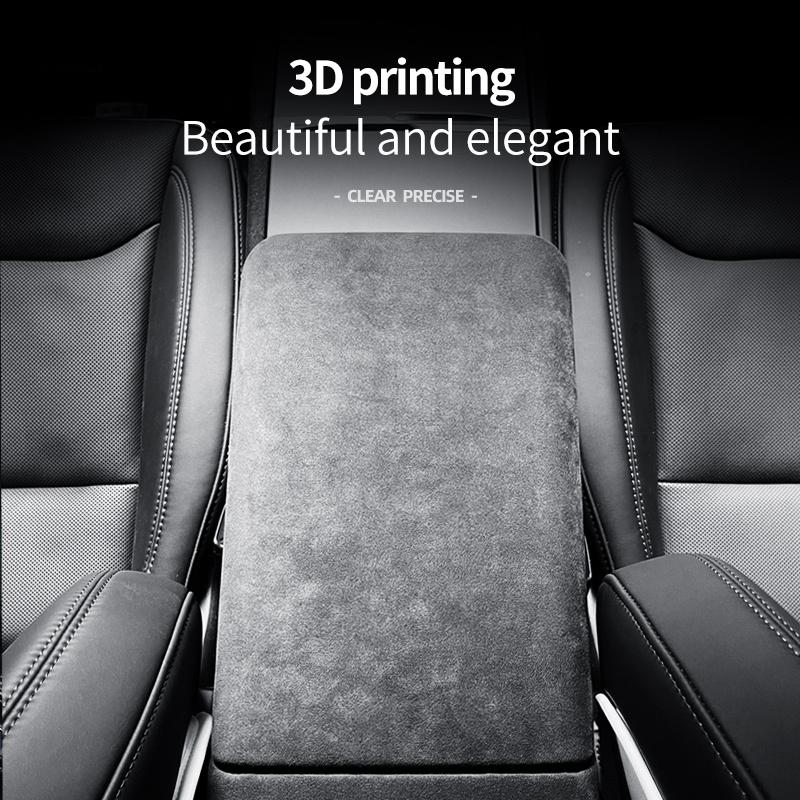 For Tesla Model 3 Highland 2024 Italian Premium Suede Car Interior Center Console Armrest Box Lid Panel Protective Cover