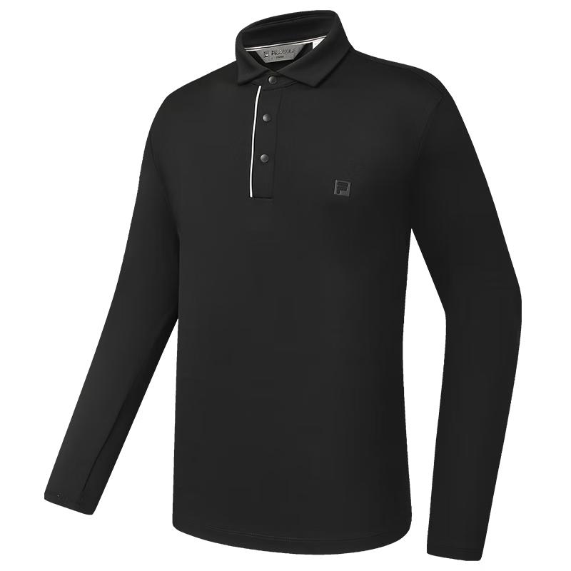FILA Men s Knit Long-Sleeve Golf Polo Shirt XL