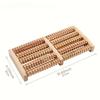 Foot Massage with a Wooden Foot Massager Featuring Rollers - Dual Control Design, Perfect for Home Use, an Ideal Choice for All Seasons