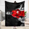 Football Player Celebration Blanket Durable Comfort Great for Office Chair Livingroom Office Four Seasons Universal Digital Print
