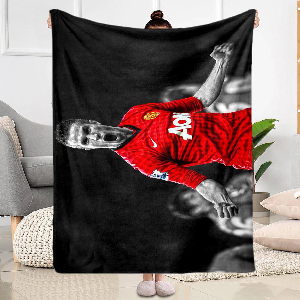 Football Player Celebration Blanket Durable Comfort Great for Office Chair Livingroom Office Four Seasons Universal Digital Print