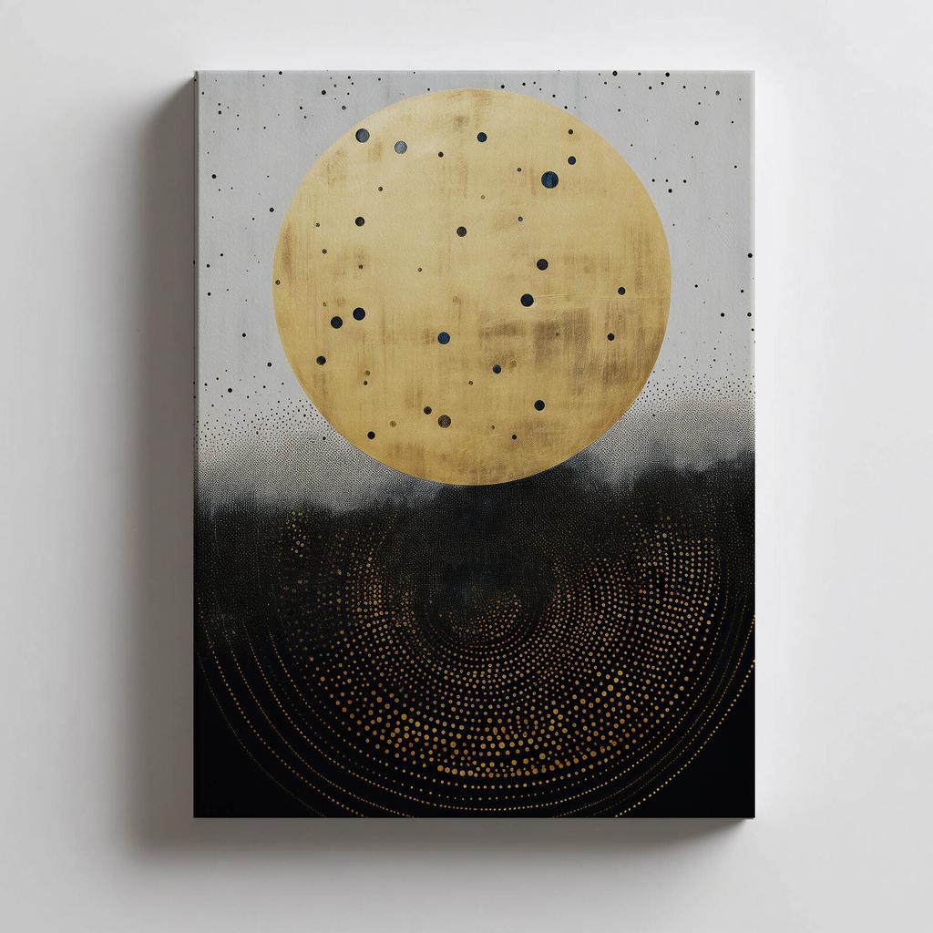 Złoty Kosmiczny Krąg Złoty Kosmiczny Krąg, 50X70 Cm, Bez Ramy, Papier Matowy 230 Gsm