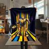 1Pc Bumblebee Print Flannel Blanket, High quality Comfortable for All Seasons, Home Decor, Warmth and Comfort, Perfect for Christmas Gifts