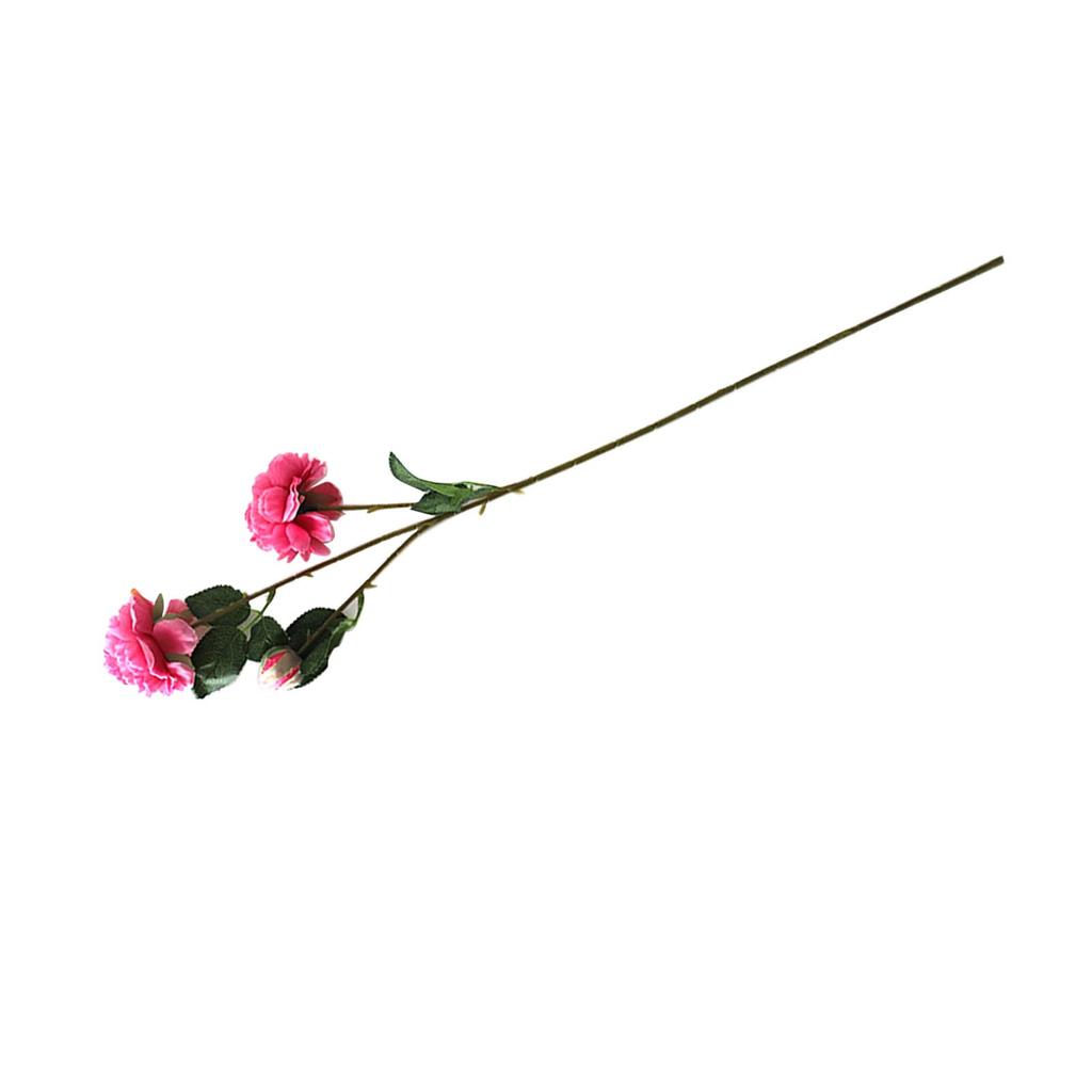 Simulated 3 Hded Peony Decoration Rlistic Artificial Peony Branch for Wedding