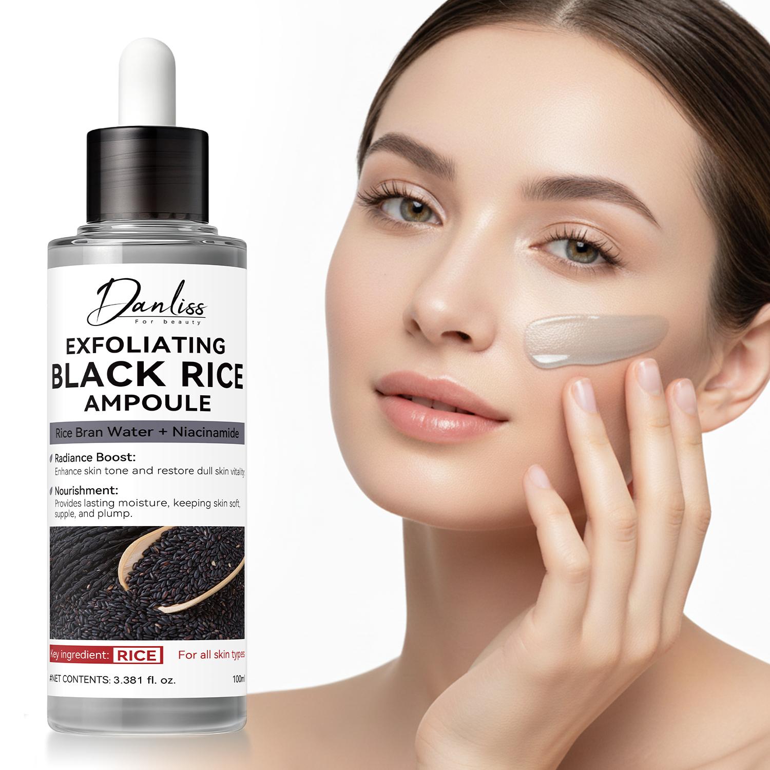 Exfoliating Black Rice Ampoule-Gentle Peel & Deep Hydration-Non-irritating Care For A Clearradiant Glow Skin-100ml
