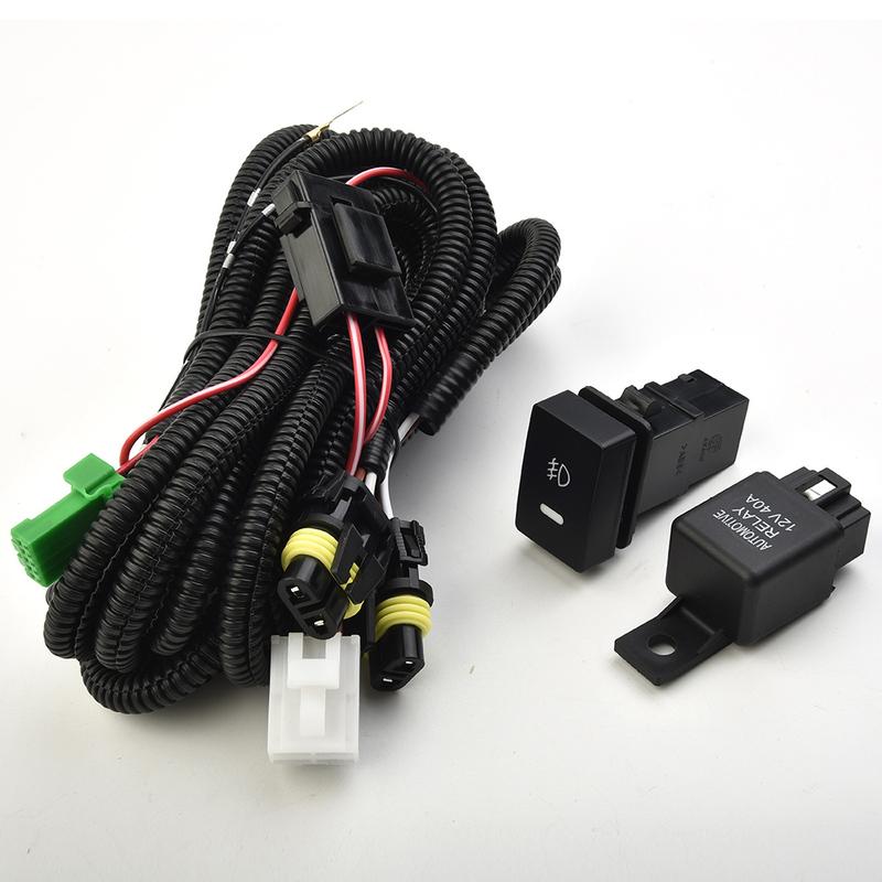 40A 12V Fog Lights Wire Switch Harness H11 interface Relay LED Indicator Switch For Ford Honda Toyota Suzuki Kia Relay Harness