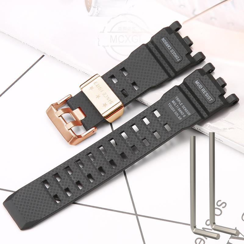 Resin Strap Suitable For Casio GWG-2000 GWG-2040 Men's TPU Sports Waterproof Watch Accessories Wristband Bracelet