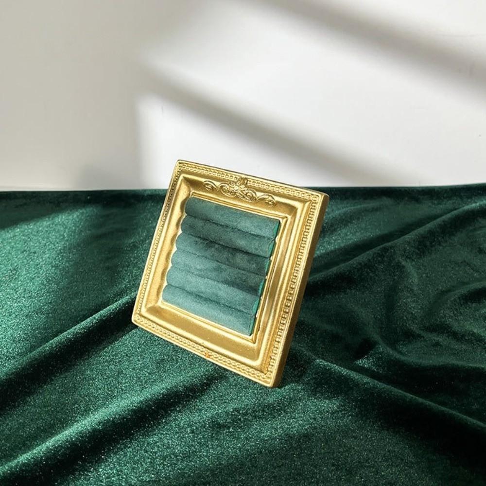Vintage Gold Ring Display Stand Velvet Organizer Jewelry Display Rack  Wedding & Birthday Gifts