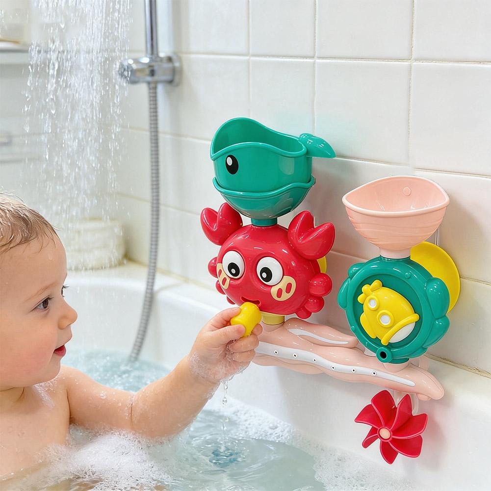 Kids Bath Toys Crab Whales Rotating Water Spray Bathing Shower Game Water Toy For Kids Bathroom Toys Gift Educational Toy