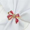 Christmas Red Bow Table Napkin Rings Metal Napkin Holder,for Christmas Home Decoration Table Decoration and Accessories