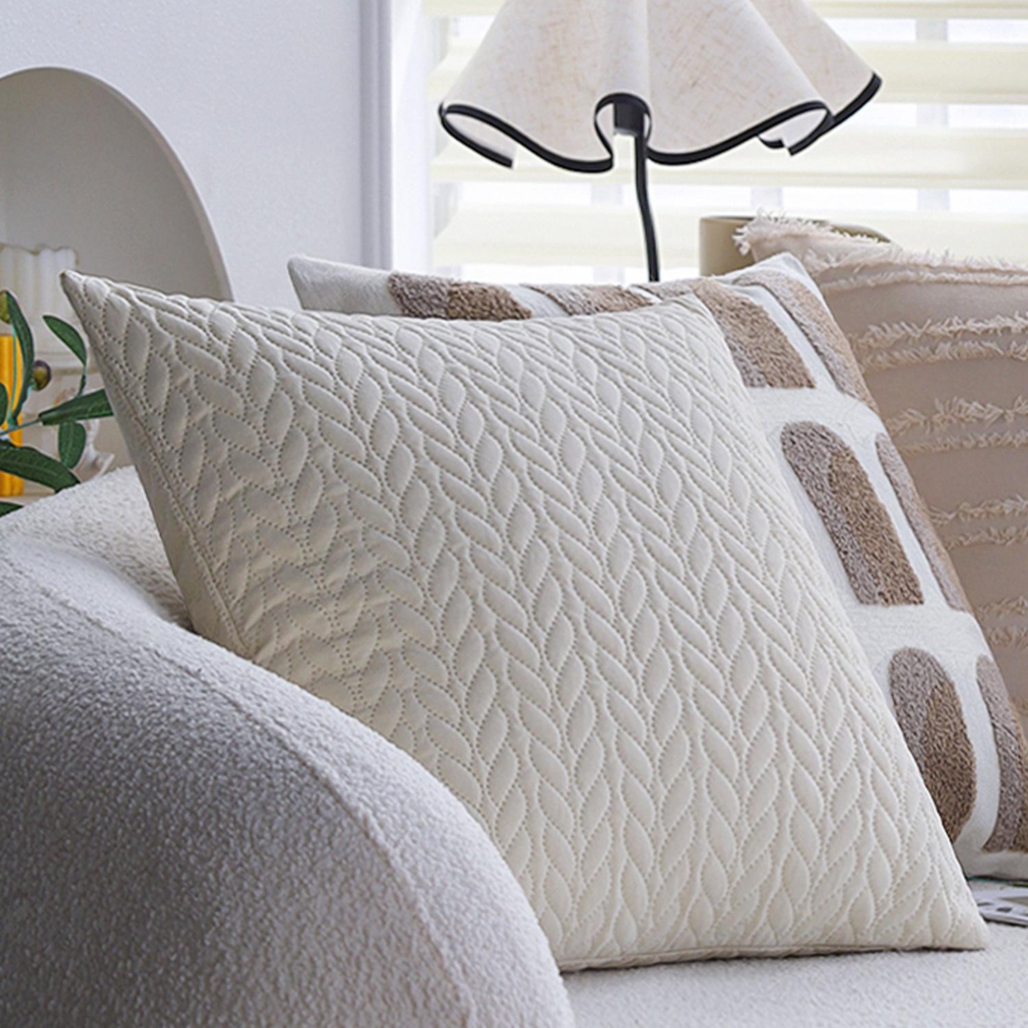 

Nordic Ins Style Pillow Cover Loop Velvet Pillow Living Room Sofa Letter Pillow Bedroom Backrest 45x45cm [Pillowcase only]