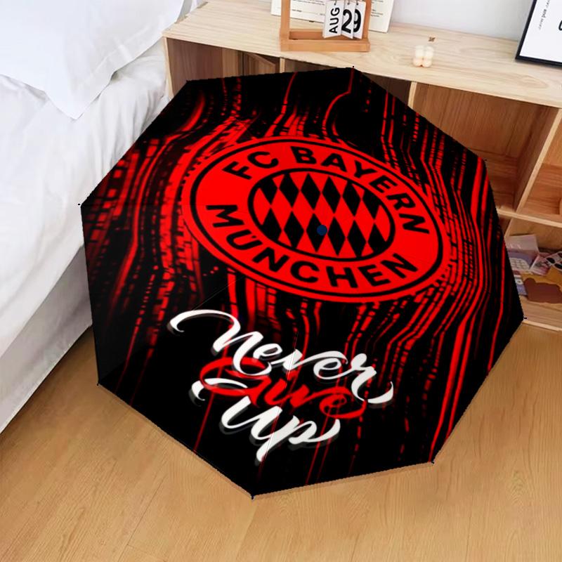 1PC Munich FC Crest Printed Umbrella Folding umbrella, automatic umbrella 8-Frame for Travel, camping Fan gifts Christmas Gifts