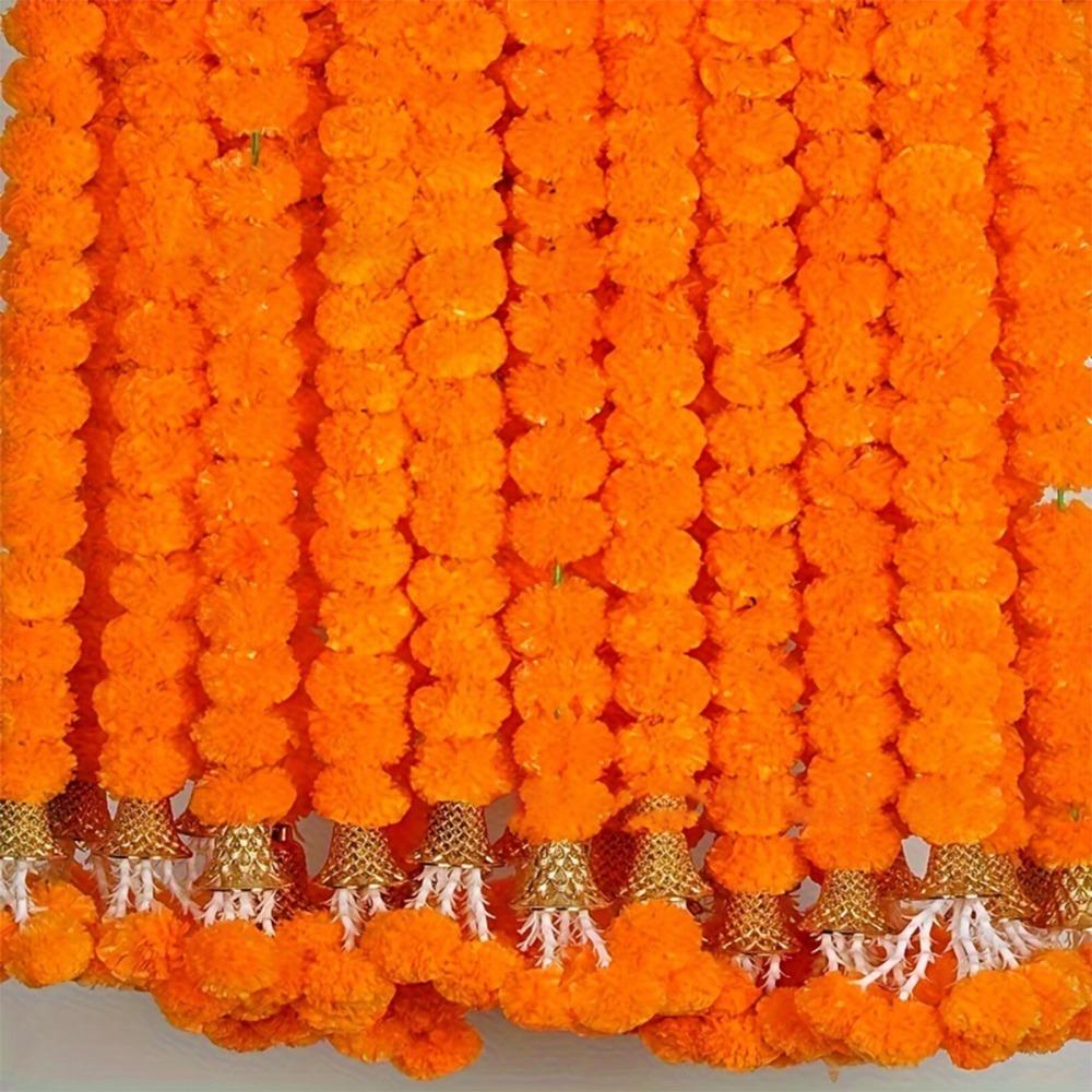 1.5m Marigold Garland Long Strands Artificial Fake Plant  for Halloween Day of The Dead