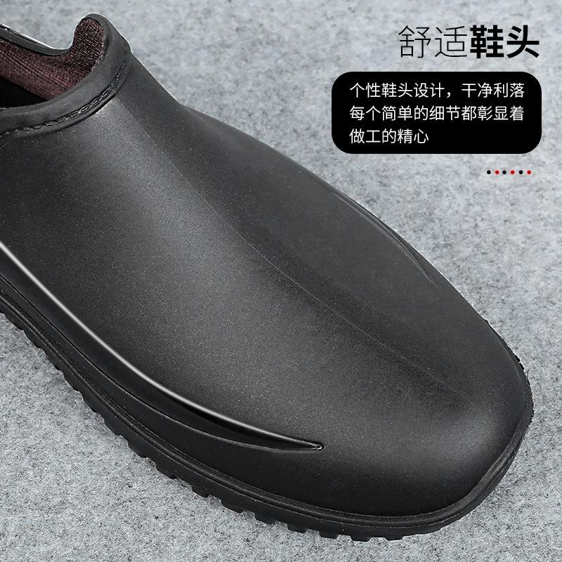 New fashion short rain shoes men's four-season work shoes low-top non-slip kitchen shoes fishing water shoes waterproof rain shoes