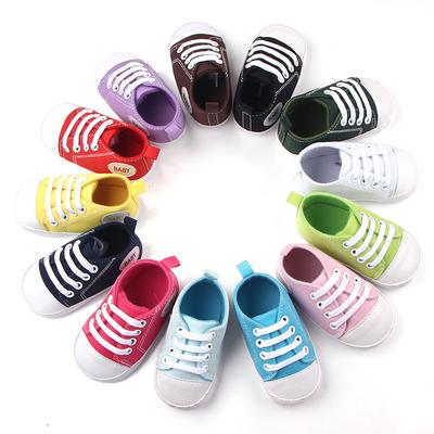 Baby Shoes Newborn Kids Toddlers Canvas Cotton Crib Shoes Casual Shoes Prewalker First Walkers