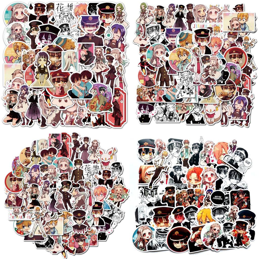 Vibrant And Waterproof 50pcs Toilet-bound Hanako-kun Stickers For Diy Graffiti Fun