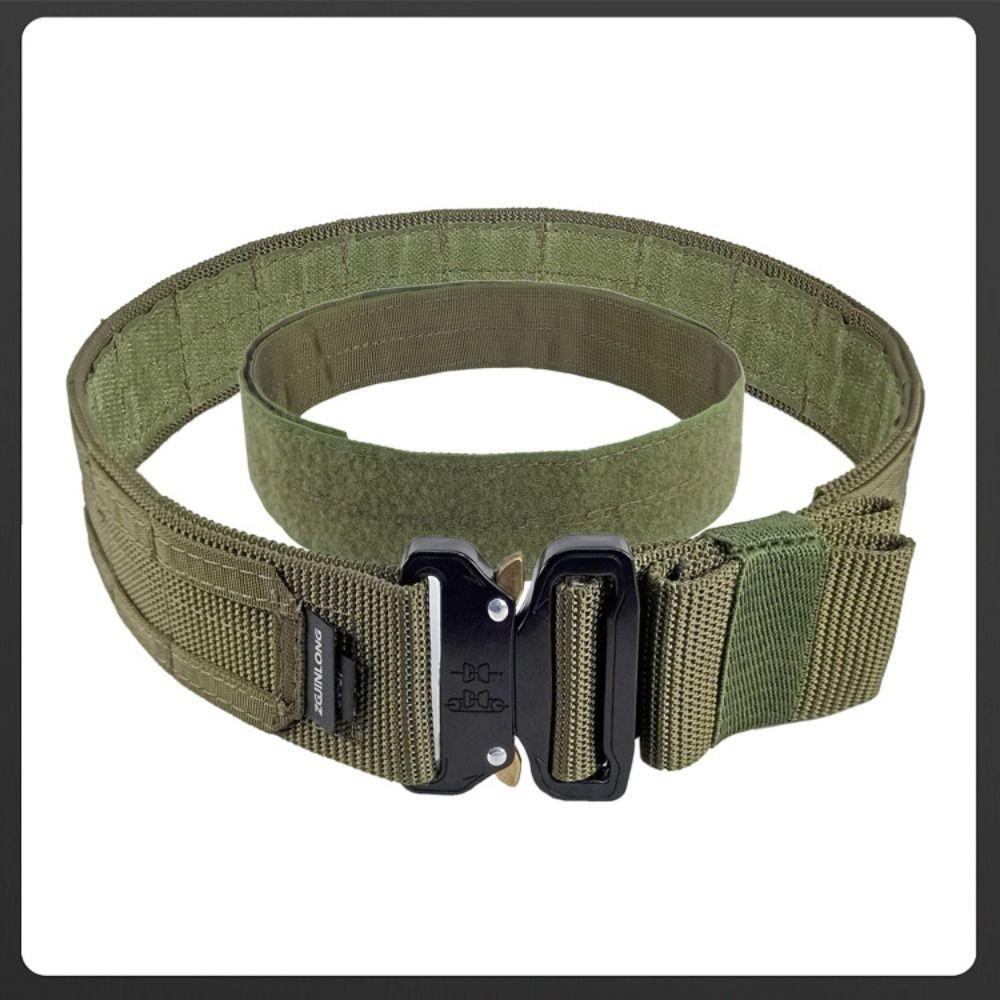 Adjustable Men's Training Belt Metal Buckle Outdoor Waist Bands Casual Nylon Braided Belt