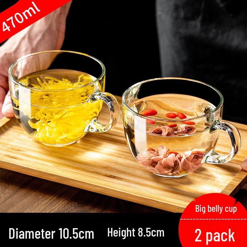 ZISIZ Glass Tea Cup with Handle and Infuser