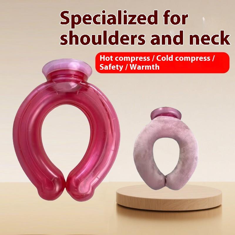 2025 Water-filled U-type Neck Warmer Neck-hanging Explosion-proof Hand Warmer Neck Hot Compress Hot Water Bottle Bag