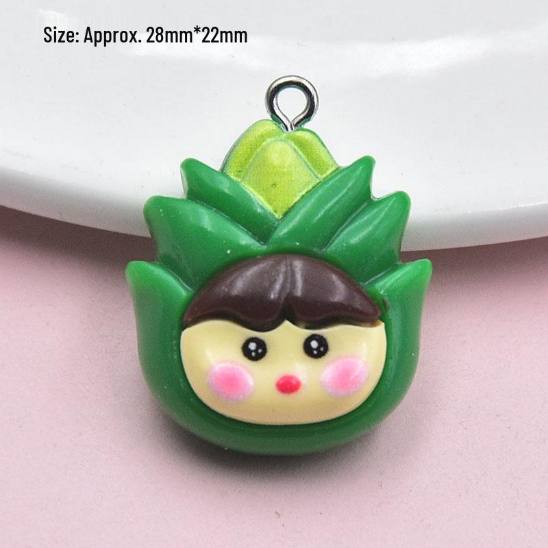 Cute Mini Panda Resin Pendant Keychain - DIY Jewelry Accessory