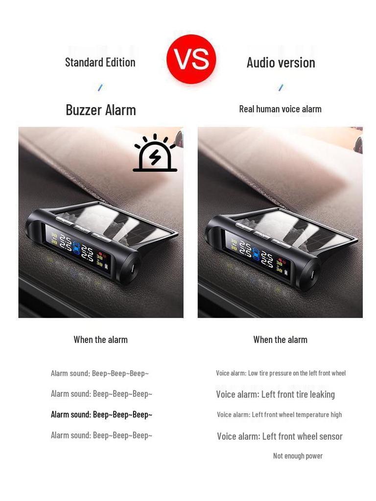 Solar-Powered Wireless Tire Pressure Monitor for Cars